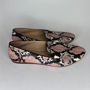 Veronica Beard Flats Shoes Women Size 7M Snake Print Slip Ons